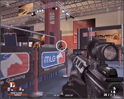 Zgodnie z sugestią, ponownie włącz podgląd termalny - Hala wystawowa (cz.4) | Akt 4 - Centrum konferencyjne | Rainbow Six Vegas 2 - Tom Clancys Rainbow Six Vegas 2 - poradnik do gry