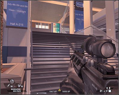 Ponownie wędruj na górę, tym razem jednak z całą drużyną - Południowa hala (cz.3) | Akt 4 - Centrum konferencyjne | Rainbow Six Vegas 2 - Tom Clancys Rainbow Six Vegas 2 - poradnik do gry