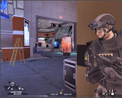 Ruszaj przed siebie, gdyż chwilowo nie spotkasz żadnych nowych przeciwników - Południowa hala (cz.3) | Akt 4 - Centrum konferencyjne | Rainbow Six Vegas 2 - Tom Clancys Rainbow Six Vegas 2 - poradnik do gry