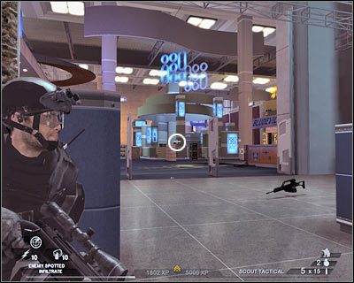 Zbliż się teraz całą drużyną do wejścia prowadzącego do hali i zabij paru dodatkowych wrogów - Południowa hala (cz.2) | Akt 4 - Centrum konferencyjne | Rainbow Six Vegas 2 - Tom Clancys Rainbow Six Vegas 2 - poradnik do gry