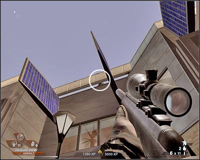 Udaj się w stronę widocznego w oddali przejścia, czyli tam gdzie zawaliła się część większej konstrukcji - Biblioteka publiczna (cz.1) | Akt 3 - Centrum rekreacyjne | Rainbow Six Vegas 2 - Tom Clancys Rainbow Six Vegas 2 - poradnik do gry