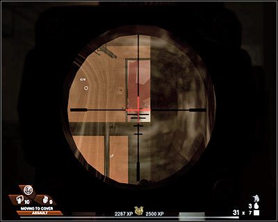 Za rogiem prawdopodobnie stoi jeszcze jeden przeciwnik, tak więc dokładnie zbadaj tę okolicę, nie śpiesząc się z dotarciem do celu - Ośrodek sportowy (cz.4) | Akt 3 - Centrum rekreacyjne | Rainbow Six Vegas 2 - Tom Clancys Rainbow Six Vegas 2 - poradnik do gry