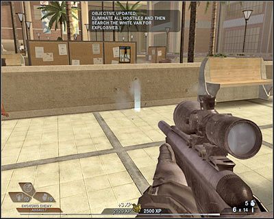 Proponuję ustawić się w pokazanym na screenie narożniku - Ośrodek sportowy (cz.1) | Akt 3 - Centrum rekreacyjne | Rainbow Six Vegas 2 - Tom Clancys Rainbow Six Vegas 2 - poradnik do gry