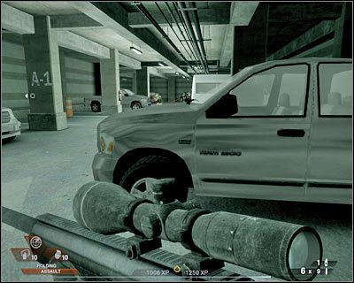 Nie ruszaj się z tego miejsca, tylko neutralizuj kolejnych wrogów - Podziemny parking (cz.1) | Akt 2 - Stara część Vegas | Rainbow Six Vegas 2 - Tom Clancys Rainbow Six Vegas 2 - poradnik do gry