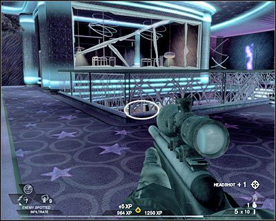 Upewnij się, że parter jest niemal w całości zabezpieczony - Klub nocny (cz.4) | Akt 2 - Stara część Vegas | Rainbow Six Vegas 2 - Tom Clancys Rainbow Six Vegas 2 - poradnik do gry