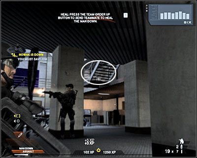 Po chwili do pomieszczenia wpadną członkowie sojuszniczej drużyny (screen) - Zasadzka (cz.4) | Akt 1 - Pireneje | Tom Clancys Rainbow Six Vegas 2 - Tom Clancys Rainbow Six Vegas 2 - poradnik do gry