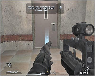 W nowym pomieszczeniu skieruj się do drzwi po prawej - Zasadzka (cz.2) | Akt 1 - Pireneje | Tom Clancys Rainbow Six Vegas 2 - Tom Clancys Rainbow Six Vegas 2 - poradnik do gry