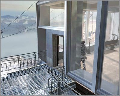 Teraz skieruj się do przejścia po lewej, przy którym stoją już członkowie Twojej drużyny - Negocjacje (cz.1) | Akt 1 - Pireneje | Tom Clancys Rainbow Six Vegas 2 - Tom Clancys Rainbow Six Vegas 2 - poradnik do gry