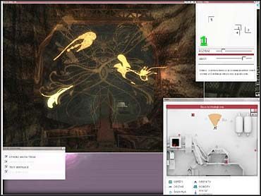 Przy ułożeniu tych nietypowych puzzli pomocny jest też sam fresk, który co jakiś czas rozświetla się, stając się wówczas w pełni widoczny - 06E - Znalezienie podręcznika obsługi Wrót Tyriad (cz.1) | Zadanie 06 - eXperience112 - poradnik do gry
