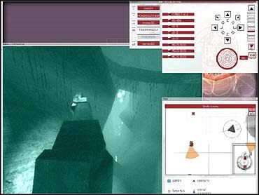 Kiedy batyskaf na mapie znajdzie się w prostej linii pomiędzy kamerą nad nim i pod nim, odtąd powinieneś sterować nim tak, by na mapce przemieszczał się w dół - 05B - Dopłynięcie na Grzbiet Tyriad | Zadanie 05 | eXperience112 - eXperience112 - poradnik do gry