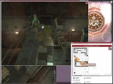 Ponieważ dziewczyna stoi pod schodami (po lewej), na które powinna się wspiąć, kolejny raz przełącz mapę na wyższy poziom, po czym kliknij widoczny na niej w dole po lewej, a następnie po prawej obiekt - 04A - Znalezienie bezpiecznika | Zadanie 04 | eXperience112 - eXperience112 - poradnik do gry