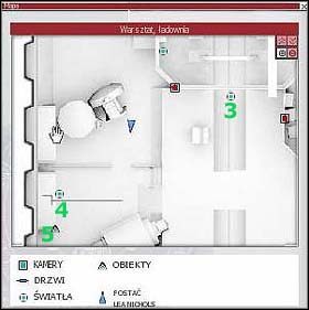 Od komputera poprowadź Leę do drugiego pomieszczenia w tym zbiorniku (po lewej), zapalając lampę [1] znajdującą się trochę wyżej (i bardziej z lewej) od tej, przy której dziewczyna pierwszy raz rozmawiała z Loydem - 04A - Znalezienie bezpiecznika | Zadanie 04 | eXperience112 - eXperience112 - poradnik do gry