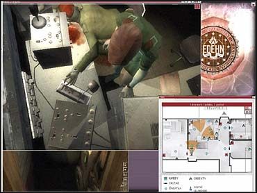 W pomieszczeniu jest klika urządzeń (zaznaczonych na mapce jako obiekty), które możesz uruchomić, jednak tak naprawdę istotne jest jeszcze zaświecenie lampy na biurku majora Leonarda (naprzeciwko gabloty z kluczami) - 03A - Zdobycie klucza do włazu do ładowni (cz.2) | Zadanie 03 | eXperience112 - eXperience112 - poradnik do gry