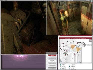 Co prawda mgła, która snuje się w dole pomieszczeń, to właśnie opary substancji niezbędnej dziewczynie, ale są one zbyt skoncentrowane i w takim stężeniu śmiertelne - 02A - Zdobycie karty magnetycznej (cz.1) | Zadanie 02 | eXperience112 - eXperience112 - poradnik do gry