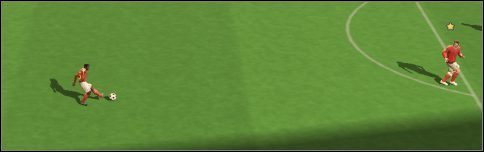 Długie podania, często w postaci wrzutek, najlepiej wykonywać przy użyciu przycisku A - Podajemy | Na boisku w UEFA Euro 2008 - UEFA Euro 2008 - poradnik do gry