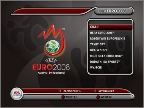 GRAJ - Menu gry | Wprowadzenie UEFA Euro 2008 - UEFA Euro 2008 - poradnik do gry