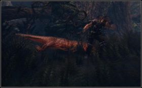 Podążaj dalej widoczną na obrazku trasą uważając, by nie nadziać się kolczaste winorośle - [Rozdział] The Lost Land | Turok - Turok - poradnik do gry