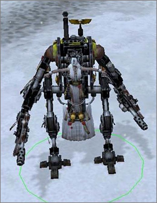 Mimo że kobieta, która steruje robotem, wygląda na odsłoniętą, mech zapewnia solidną obronę - Siostry Bitwy (cz.2) | Rasy | Warhammer 40,000 Dawn of War - Soulstorm - Warhammer 40,000: Dawn of War - Soulstorm - poradnik do gry