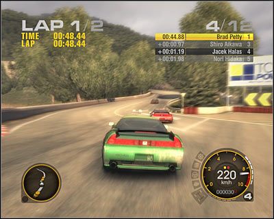 Musisz się w tej sekcji bardzo pilnować, gdyż trasa jest kręta, a ponadto nie ma tu żadnego pobocza - J-Speed Super Two - Pro Tuned - Toda | Japonia | Race Driver GRID - Race Driver: GRID - poradnik do gry