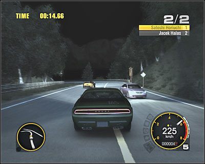 Zdecydowanie najtrudniej będzie Ci uporać się z pokazaną na screenie szykaną, do której dojedziesz po upływie około minuty - J-Speed Super Two - Midnight Touge | Japonia | Race Driver GRID - Race Driver: GRID - poradnik do gry