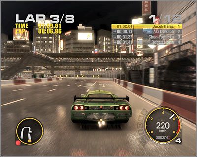 Najtrudniejsza jest druga trasa, a to dlatego, że po raz kolejny musisz radzić sobie z utrzymywaniem maszyny na torze w trakcie poruszania się z dużą prędkością - J-Speed Super One - GT1 | Japonia | Race Driver GRID - Race Driver: GRID - poradnik do gry