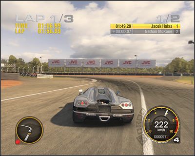 W końcowej części toru musisz poradzić sobie głównie z pięcioma łagodnymi łukami (screen) - Global Racing League - Prestige - Head 2 Head | Global Racing League - Race Driver: GRID - poradnik do gry