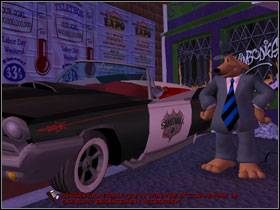 Po rozmowie rozpoczyna się minigra, w której musisz za pomocą strzałek na klawiaturze, pokierować Desoto - Episode 2 - Moai Better Blues (cz.2) | Sam & Max Beyond Time and Space - Sam & Max: Beyond Time and Space - poradnik do gry