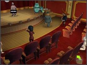 Użyj karty na czytniku i kliknij w dioramę z Bosco (teatr) - Episode 5 - Whats New, Beelzebub? (cz.3) | Sam & Max Beyond Time and Space - Sam & Max: Beyond Time and Space - poradnik do gry