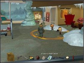 Zabierz rytualną świeczkę (spróbuj użyć jej na Poppersach), a następnie kliknij prawym przyciskiem na książce kucharskiej, by przeczytać sposób przyrządzania Ciasta Przeklętych - Episode 5 - Whats New, Beelzebub? (cz.6) | Sam & Max Beyond Time and Space - Sam & Max: Beyond Time and Space - poradnik do gry