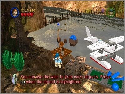 Po cut-scence pobiegnij do samolotu - Chapter 1 - The Lost Temple (cz.3) - Poszukiwacze Zaginionej Arki - LEGO Indiana Jones: The Original Adventures - poradnik do gry