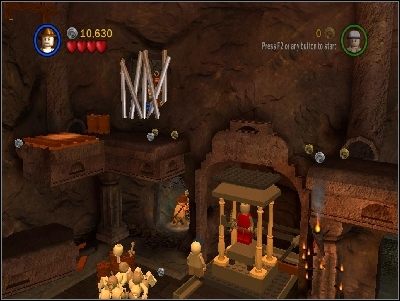 Znajdziesz się w dużej komnacie - Chapter 3 - The Temple of Kali (cz.2) - Świątynia Zagłady - LEGO Indiana Jones: The Original Adventures - poradnik do gry