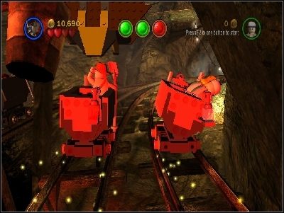 Znajdziesz się w rozpędzonym wagoniku - Chapter 5 - Escape the Mines - Świątynia Zagłady - LEGO Indiana Jones: The Original Adventures - poradnik do gry
