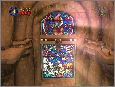 Jako Indi wróć po schodach na górę, wskocz na linę i idź na prawy taras po belce - Chapter 1 - The Hunt for Sir Richard (cz.2) - Ostatnia Krucjata - LEGO Indiana Jones: The Original Adventures - poradnik do gry