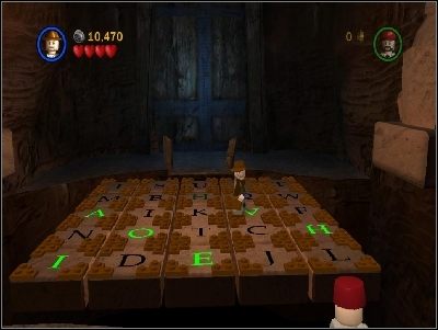 Przed Tobą szachownica złożona z różnych liter - Chapter 6 - Temple of the Grail (cz.3) - Ostatnia Krucjata - LEGO Indiana Jones: The Original Adventures - poradnik do gry