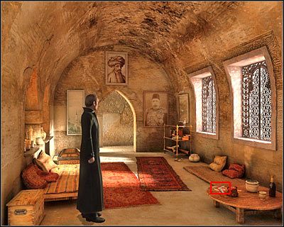 Łamigłówka ta jest zdecydowanie dość prosta, ponadto nie możesz się tu zablokować, tak więc ograniczę się do podania gotowego rozwiązania (screen) - Targowisko #4 (cz.4) | Kair | Dracula Początek - Dracula: Początek - poradnik do gry