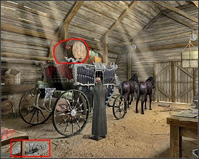 Powróć do głównego widoku na stajnię i skieruj się do lewego stołu - Tawerna (cz.2) | Transylwania | Dracula Początek - Dracula: Początek - poradnik do gry