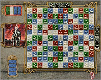 Druga część zagadki jest bardzo podobna, tyle że tym razem musisz zainteresować się czterema kostkami zlokalizowanymi na prawo od planszy - Zamek Draculi (cz.3) | Transylwania | Dracula Początek - Dracula: Początek - poradnik do gry