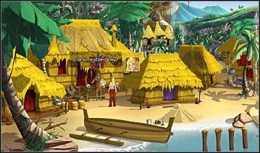 Przeszedłszy dalej w lewo, blondynka dociera pod okazały szałas wodza wioski - Złota Polana, Obóz Bajari | Rozdział drugi | So Blonde Blondynka w opałach - So Blonde: Blondynka w opałach - poradnik do gry