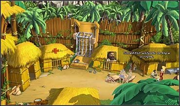 Tam zaczepia strażnika, a ten na rozkaz wodza wpuszcza ją do środka - Obóz Bajari | Rozdział drugi | So Blonde Blondynka w opałach - So Blonde: Blondynka w opałach - poradnik do gry