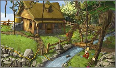 Na początek zabiera kijek podpierający otwarte okno (po lewej) - Dworek burmistrza | Rozdział trzeci | So Blonde Blondynka w opałach - So Blonde: Blondynka w opałach - poradnik do gry