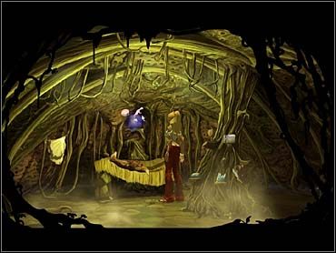 Dotarłszy do końca, So trafia pod drzewo z wydrążonym pniem - Prastare Drzewo, rynek, wioska Voodoo | Rozdział czwarty - So Blonde: Blondynka w opałach - poradnik do gry