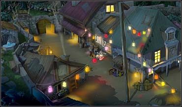 Sanchę, którą uznaje za najlepszą osobę do obarczenia tą misją, odnajduje na rynku, oglądającą ogłoszenia na ścianie pomiędzy gospodą a bankiem - Prastare Drzewo, rynek, wioska Voodoo | Rozdział czwarty - So Blonde: Blondynka w opałach - poradnik do gry