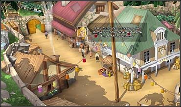 Znalazłszy się na rynku, So widzi jakieś nietypowe zgromadzenie przed tablicą z ogłoszeniami - Rynek, przystań, rozstaje | Rozdział czwarty | So Blonde Blondynka w opałach - So Blonde: Blondynka w opałach - poradnik do gry