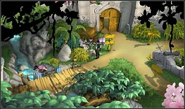 Następnie biegnie na rozstaje, gdzie natyka się na piorąca Dulce - Jaskinia Czarta, pasmanteria, rozstaje, krater wulkanu | Rozdział czwarty - So Blonde: Blondynka w opałach - poradnik do gry