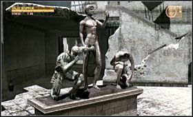 Pod schodami [A] znajdziesz pudło kartonowe - Middle East - Ground Zero | Akt pierwszy Metal Gear Solid 4 Guns of the Patriots - Metal Gear Solid 4: Guns of the Patriots - poradnik do gry