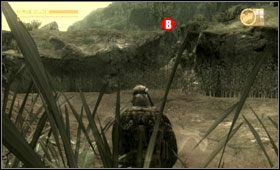 Kiedy zobaczysz elektrownię [A], wyjmij znalezioną wcześniej snajperkę - South America - Power Station | Akt drugi Metal Gear Solid 4 - Metal Gear Solid 4: Guns of the Patriots - poradnik do gry