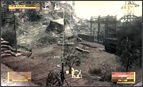 Po prawej powinieneś zauważyć ścieżkę prowadzącą na górujący nad elektrownią teren - South America - Power Station | Akt drugi Metal Gear Solid 4 - Metal Gear Solid 4: Guns of the Patriots - poradnik do gry