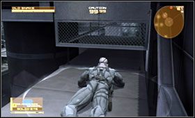 Zrób kilka kroków przed siebie i tuż za zakrętem przeskocz na kanały wentylacyjne - Outer Haven - Ship Bow | Akt piąty Metal Gear Solid 4 Guns of the Patriots - Metal Gear Solid 4: Guns of the Patriots - poradnik do gry