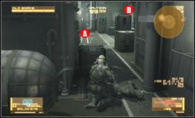 Biegnij do miejsca, w którym załatwiłeś strażników i skręć w lewo - Outer Haven - Ship Bow | Akt piąty Metal Gear Solid 4 Guns of the Patriots - Metal Gear Solid 4: Guns of the Patriots - poradnik do gry