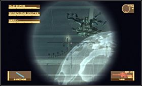 Na samym początku Mantis znajduje się pod sufitem - Outer Haven - Command Center | Akt piąty Metal Gear Solid 4 Guns of the Patriots - Metal Gear Solid 4: Guns of the Patriots - poradnik do gry